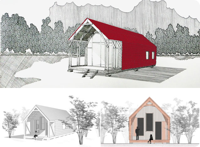 Perspectives d'une maison en bois écologique