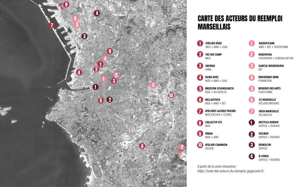 carte acteur réemploi sur Marseille